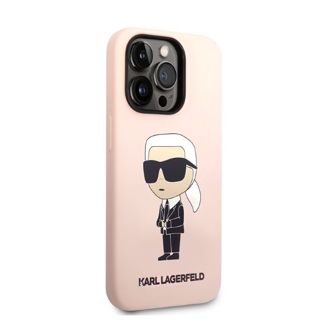 Husa premium pentru  iPhone 14 Pro Max Karl Lagerfeld superior quality - Roz