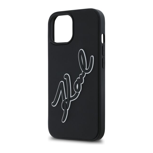 Husa premium pentru  iPhone 15 Karl Lagerfeld superior quality - Negru denim