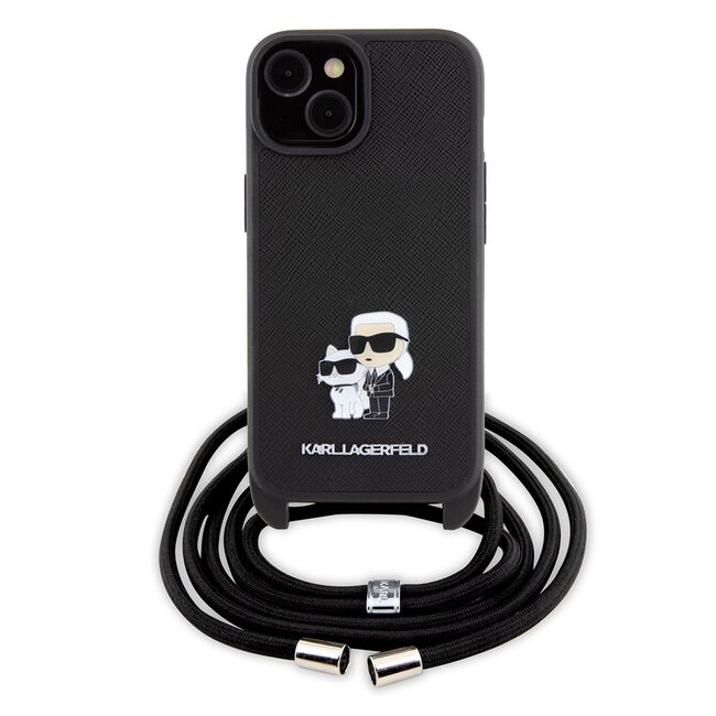 Husa premium pentru  iPhone 15 Plus Karl Lagerfeld superior quality - Negru
