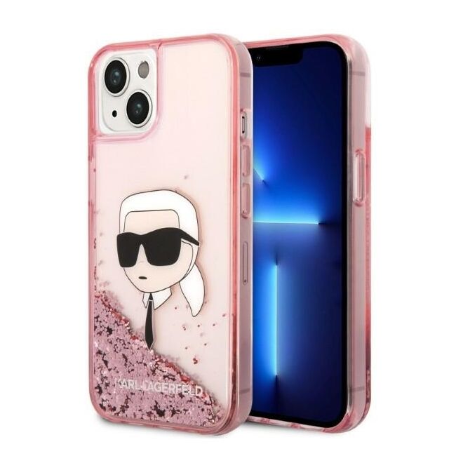 Husa premium pentru  iPhone 15 Plus Karl Lagerfeld superior quality - Roz