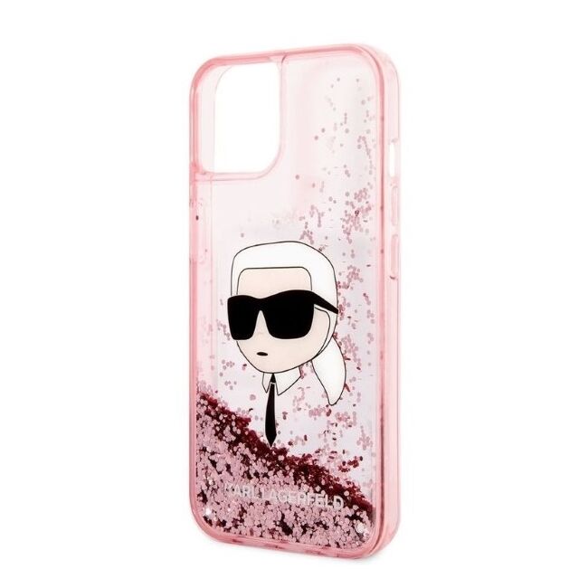 Husa premium pentru  iPhone 15 Plus Karl Lagerfeld superior quality - Roz