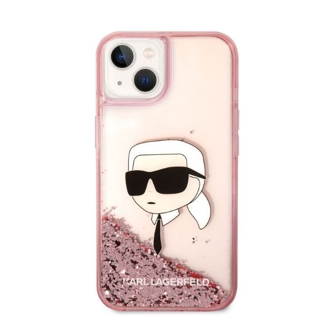 Husa premium pentru  iPhone 15 Plus Karl Lagerfeld superior quality - Roz