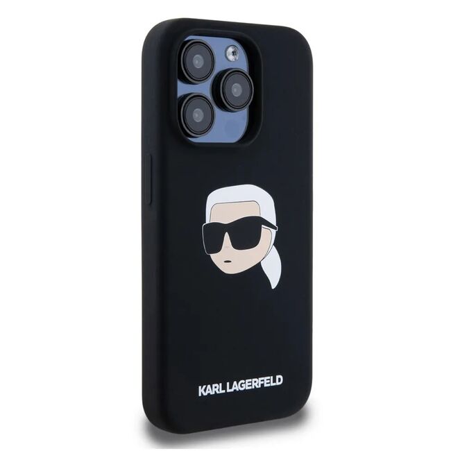 Husa premium pentru  iPhone 15 Pro Karl Lagerfeld compatibila Magsafe - Negru