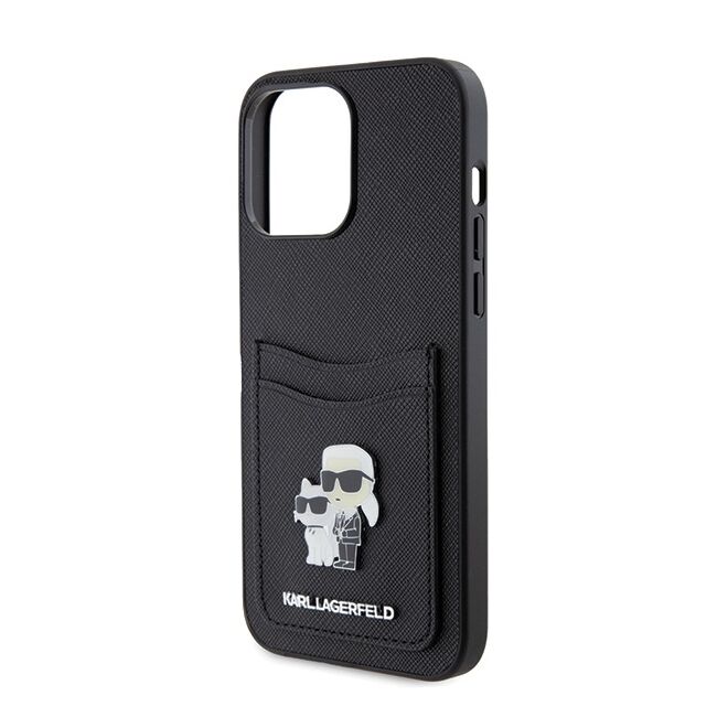 Husa premium pentru  iPhone 15 Pro Max Karl Lagerfeld superior quality - Negru Royal