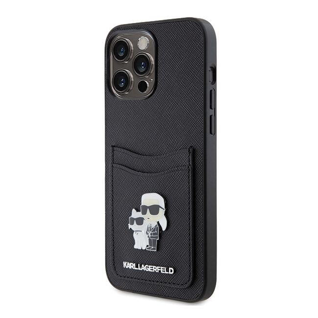 Husa premium pentru  iPhone 15 Pro Max Karl Lagerfeld superior quality - Negru Royal