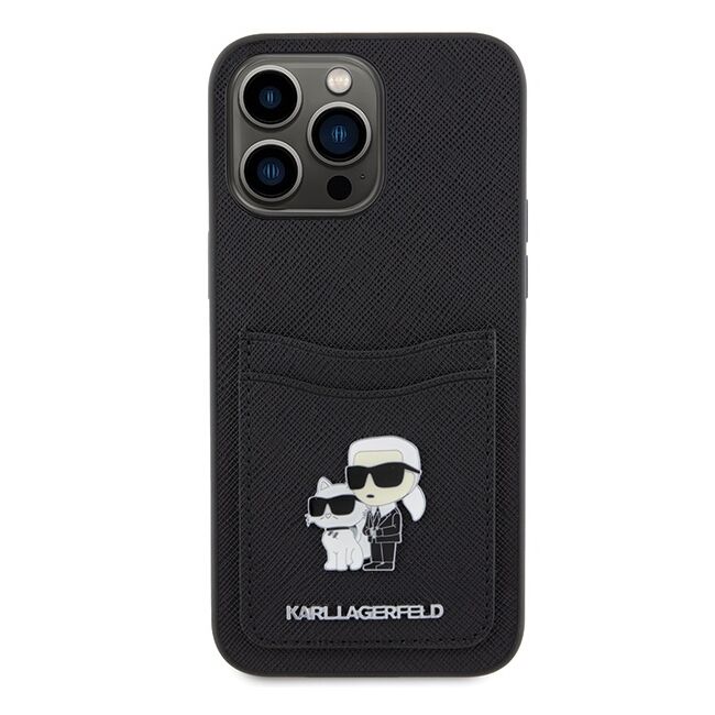 Husa premium pentru  iPhone 15 Pro Max Karl Lagerfeld superior quality - Negru Royal