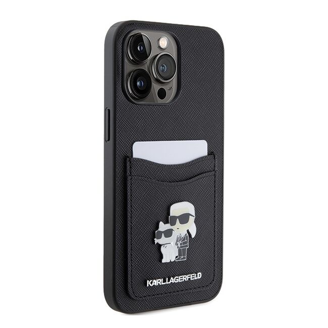 Husa premium pentru  iPhone 15 Pro Max Karl Lagerfeld superior quality - Negru Royal