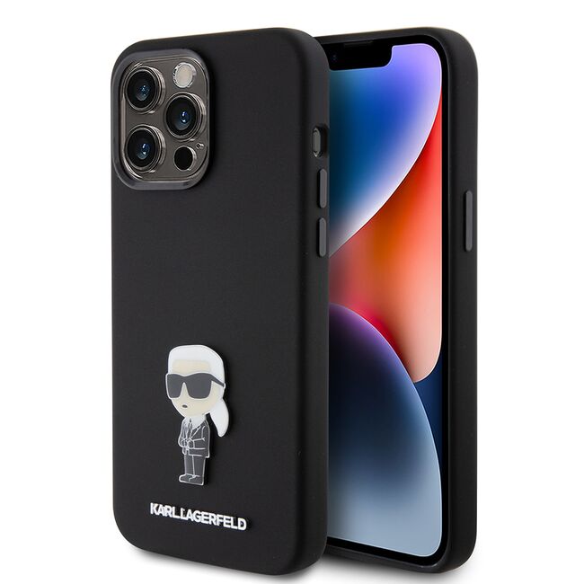 Husa premium pentru  iPhone 15 Pro Max Karl Lagerfeld superior quality - Negru electric