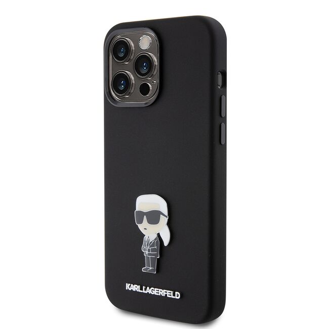 Husa premium pentru  iPhone 15 Pro Max Karl Lagerfeld superior quality - Negru electric