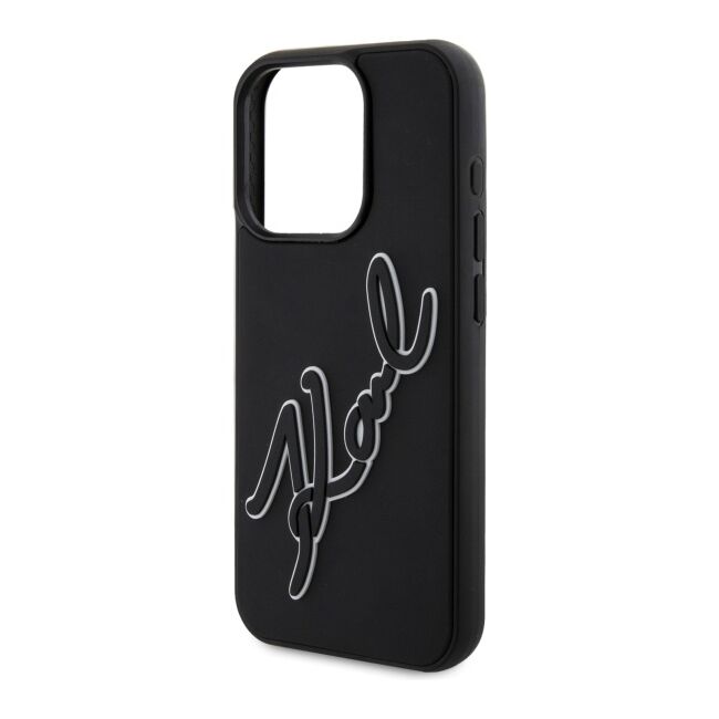 Husa premium pentru  iPhone 15 Pro Max Karl Lagerfeld superior quality - Negru inchis