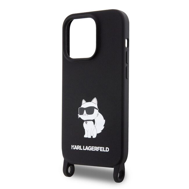 Husa premium pentru  iPhone 15 Pro Max Karl Lagerfeld superior quality - Negru