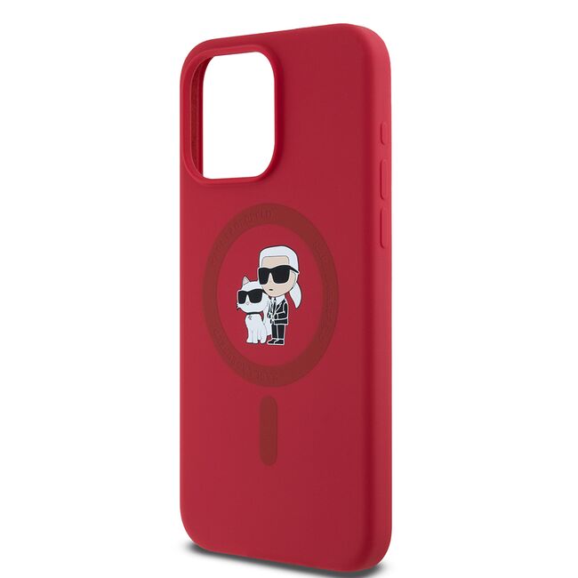 Husa premium pentru  iPhone 15 Pro Max Karl Lagerfeld superior quality - Rosu