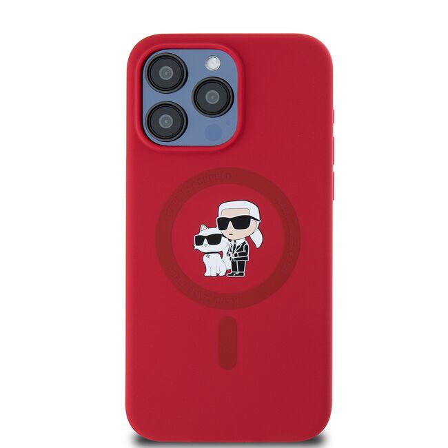 Husa premium pentru  iPhone 15 Pro Max Karl Lagerfeld superior quality - Rosu