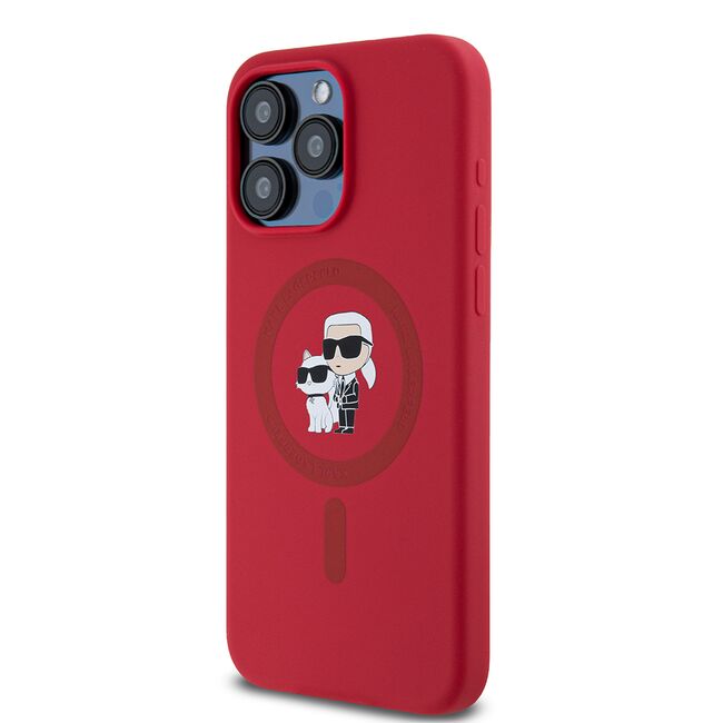 Husa premium pentru  iPhone 15 Pro Max Karl Lagerfeld superior quality - Rosu
