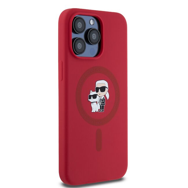 Husa premium pentru  iPhone 15 Pro Max Karl Lagerfeld superior quality - Rosu
