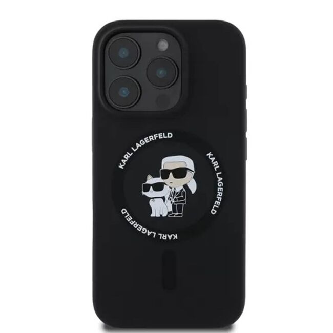Husa premium pentru  iPhone 16 Pro Karl Lagerfeld compatibila Magsafe - Negru 
