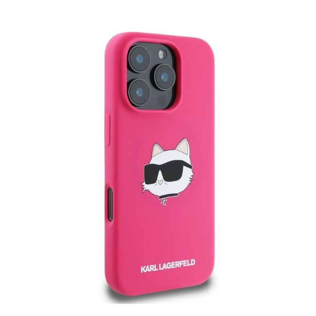 Husa premium pentru  iPhone 16 Pro Max Karl Lagerfeld superior quality - Fucsia