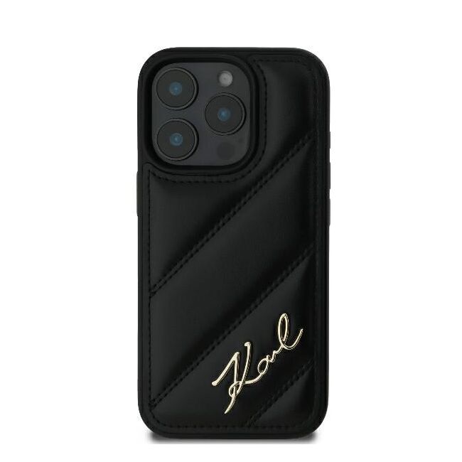 Husa premium pentru  iPhone 16 Pro Karl Lagerfeld superior quality - Negru denim