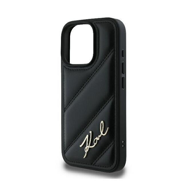 Husa premium pentru  iPhone 16 Pro Karl Lagerfeld superior quality - Negru denim