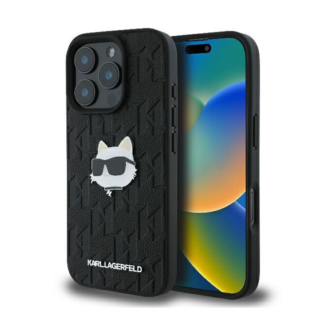 Husa premium pentru  iPhone 16 Pro Karl Lagerfeld superior quality - Negru