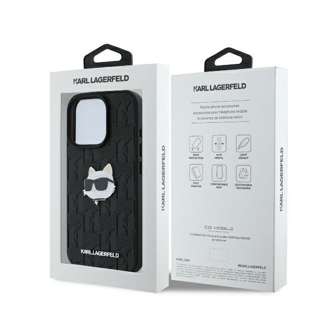 Husa premium pentru  iPhone 16 Pro Karl Lagerfeld superior quality - Negru
