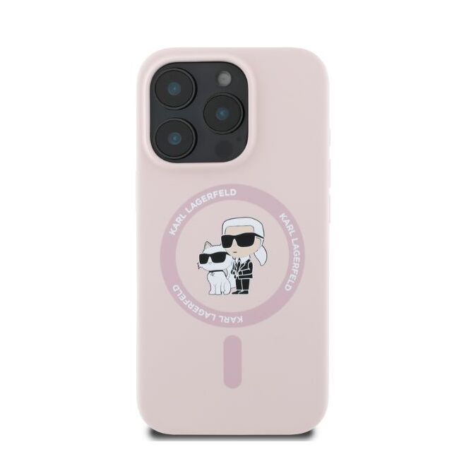 Husa premium pentru  iPhone 16 Pro Karl Lagerfeld superior quality - Roz