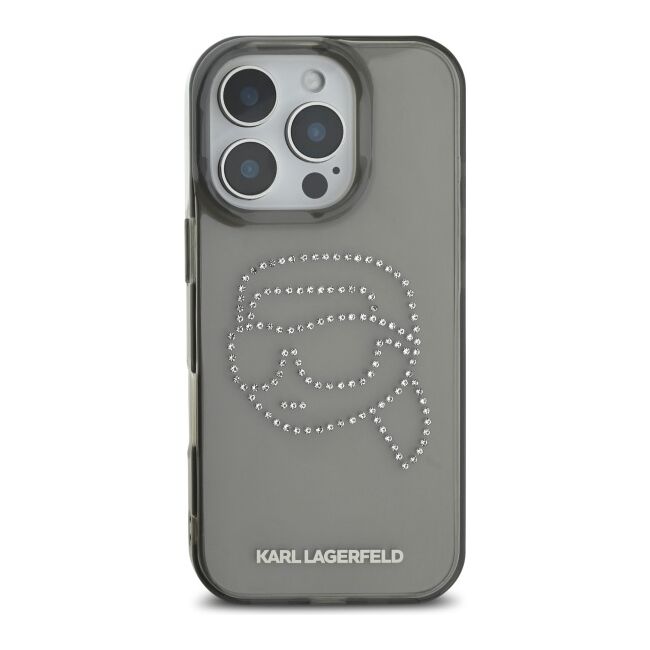 Husa premium pentru  iPhone 16 Pro Max Karl Lagerfeld superior quality - Gri