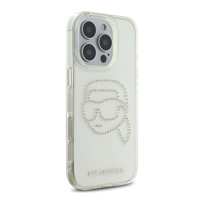 Husa premium pentru  iPhone 16 Pro Max Karl Lagerfeld superior quality - Ice