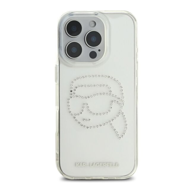 Husa premium pentru  iPhone 16 Pro Max Karl Lagerfeld superior quality - Ice