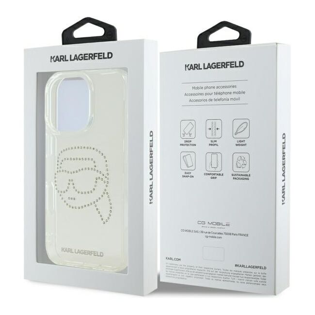 Husa premium pentru  iPhone 16 Pro Max Karl Lagerfeld superior quality - Ice
