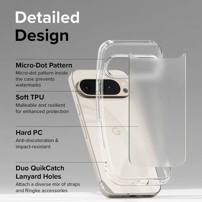 Husa pentru  Google Pixel 9 / 9 Pro Ringke Fusion - Transparent mat