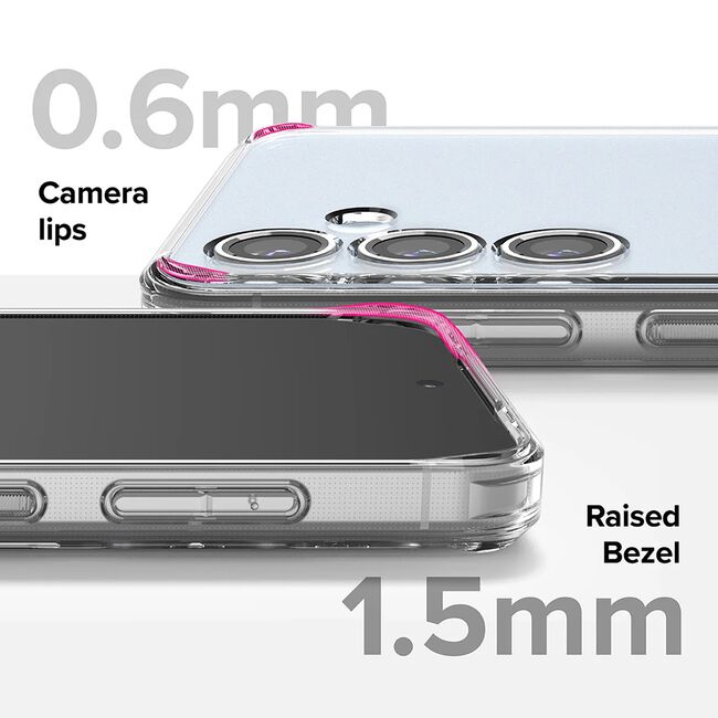 Husa pentru  Samsung Galaxy S24 FE Ringke Fusion - Transparent mat