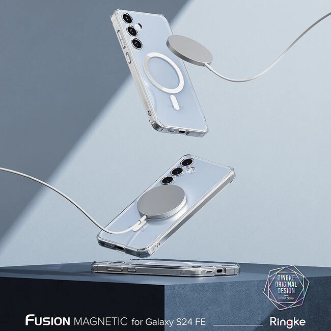 Husa pentru  Samsung Galaxy S24 FE Ringke Fusion compatibila MagSafe - Transparent