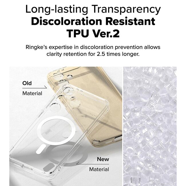 Husa pentru  Samsung Galaxy S24 FE Ringke Fusion compatibila MagSafe - Transparent