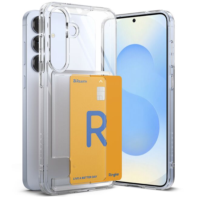 Husa pentru  Samsung Galaxy S25 Ringke Fusion pocket card - Clear