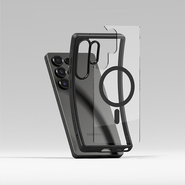 Husa pentru  Samsung Galaxy S25 Ultra Ringke Fusion compatibila Magsafe - Transparent negru