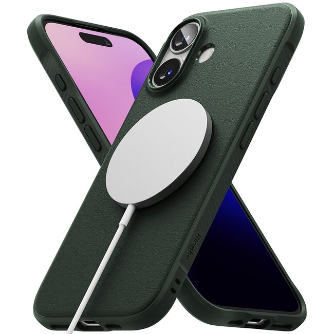 Husa pentru  iPhone 16 Plus Ringke Onyx compatibila MagSafe - Verde