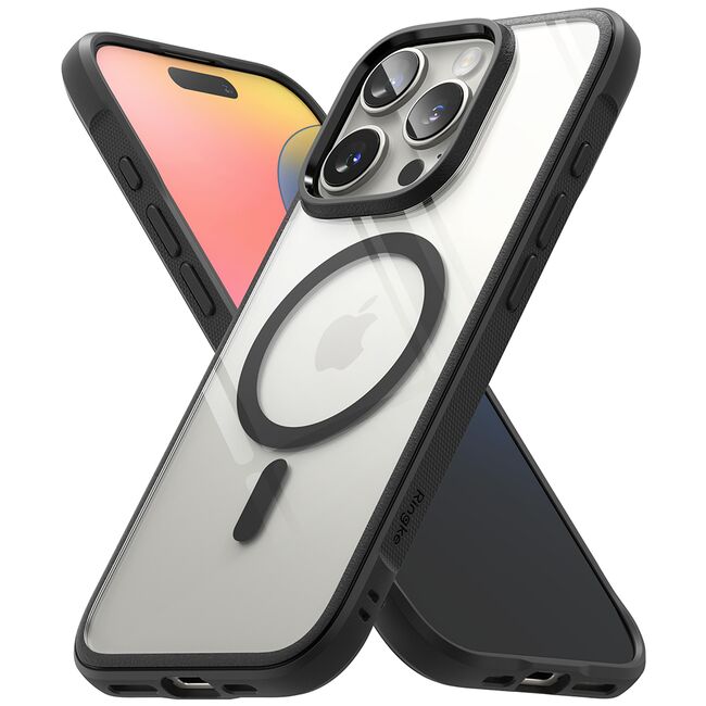 Husa pentru  iPhone 16 Pro Max Ringke Fusion compatibila MagSafe - Transparent netru