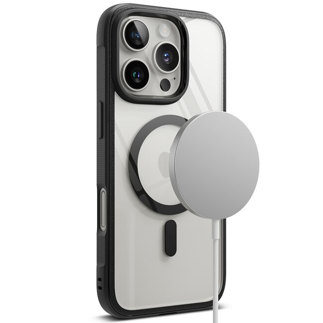 Husa pentru  iPhone 16 Pro Max Ringke Fusion compatibila MagSafe - Transparent netru