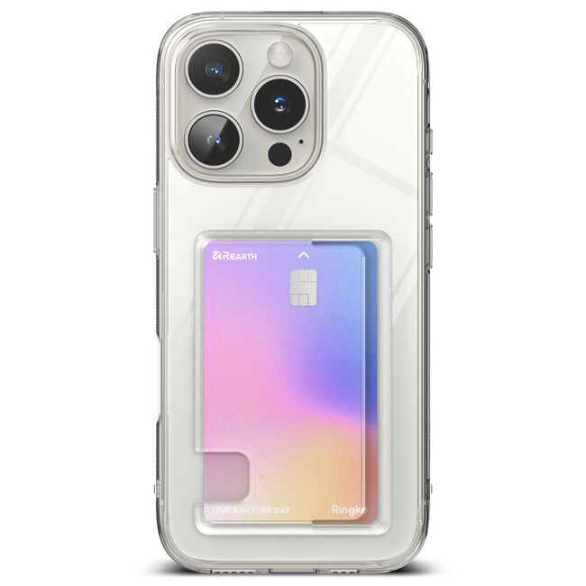 Husa pentru  iPhone 16 Pro Max Ringke Fusion card pocket - Transparent