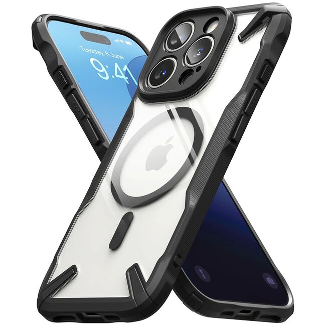 Husa pentru  iPhone 16 Pro Max Ringke Fusion X compatibila MagSafe - Transparent