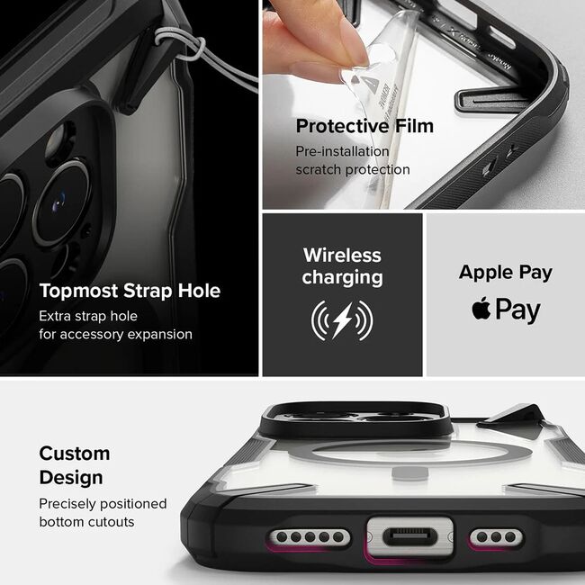 Husa pentru  iPhone 16 Pro Max Ringke Fusion X compatibila MagSafe - Transparent
