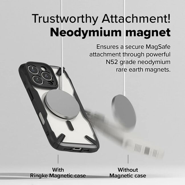 Husa pentru  iPhone 16 Pro Max Ringke Fusion X compatibila MagSafe - Transparent
