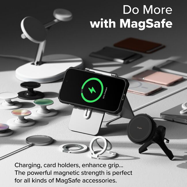 Husa pentru  iPhone 16 Pro Max Ringke Rugged Gear compatibila MagSafe - Negru darth vader