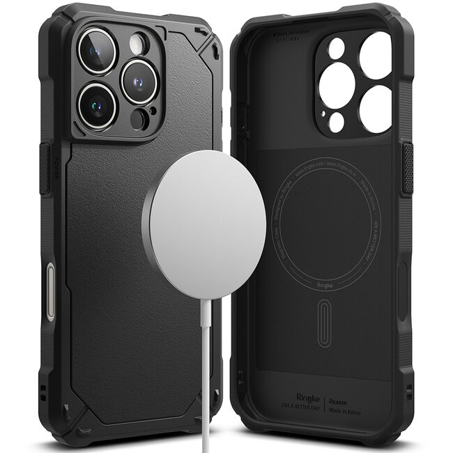 Husa pentru  iPhone 16 Pro Max Ringke Rugged Gear compatibla MagSafe - Negru