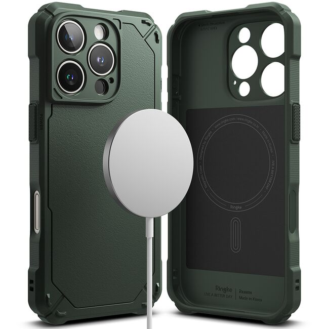 Husa pentru  iPhone 16 Pro Max Ringke Rugged Gear compatibila MagSafe - Verde