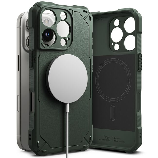 Husa pentru  iPhone 16 Pro Max Ringke Rugged Gear compatibila MagSafe - Verde