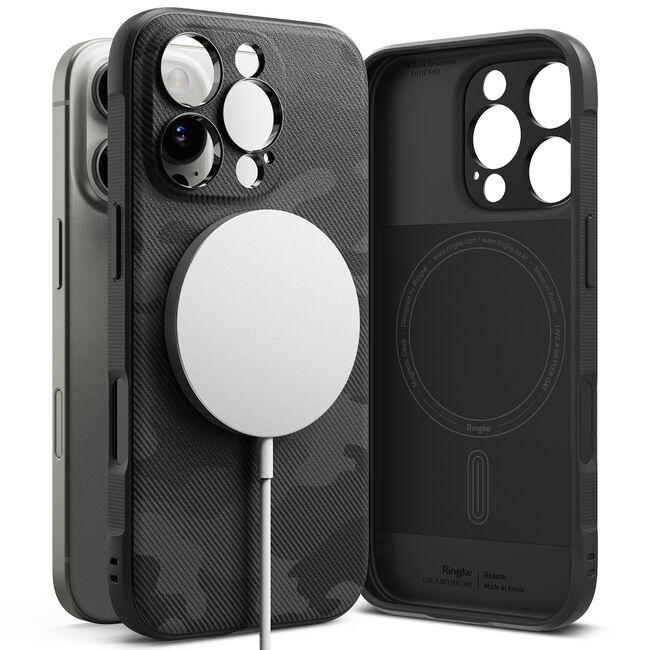 Husa pentru  iPhone 16 Pro Ringke Onyx compatibila MagSafe - Negru