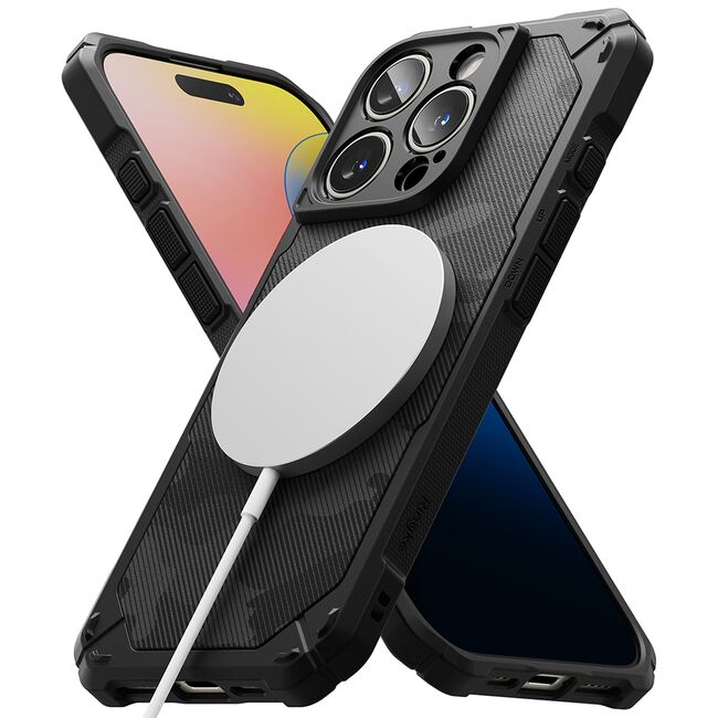 Husa pentru  iPhone 16 Pro Ringke Rugged Gear compatibila MagSafe - Negru darth vader