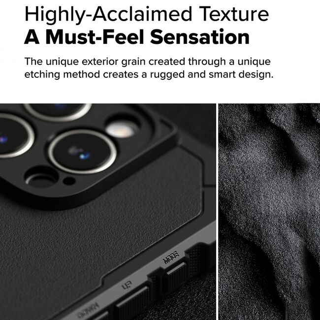 Husa pentru  iPhone 16 Pro Ringke Rugged Gear - Negru denim